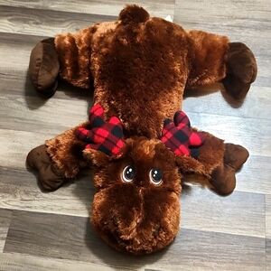Dan Dee Moose Plush w/ Plaid Antlers Collector’s Choice 24' Christmas  Holiday